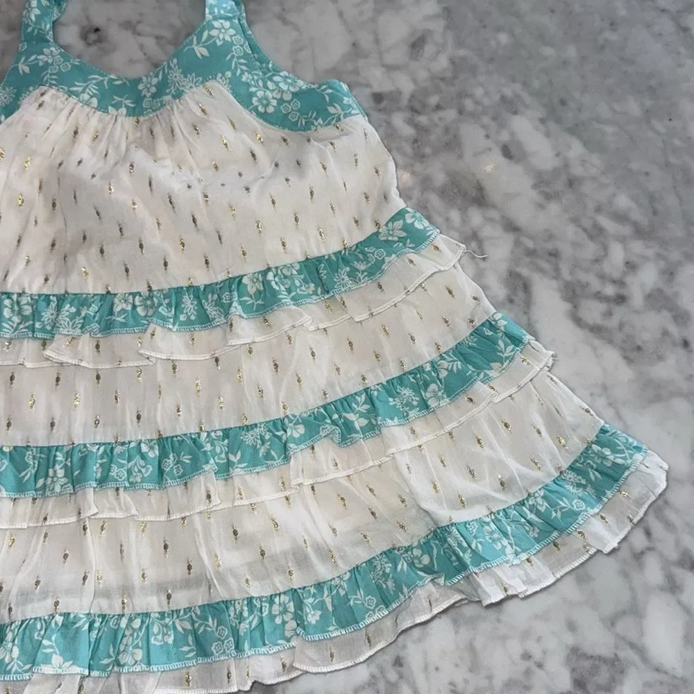 PEEK FLORAL RUFFLE DRESS 2Y